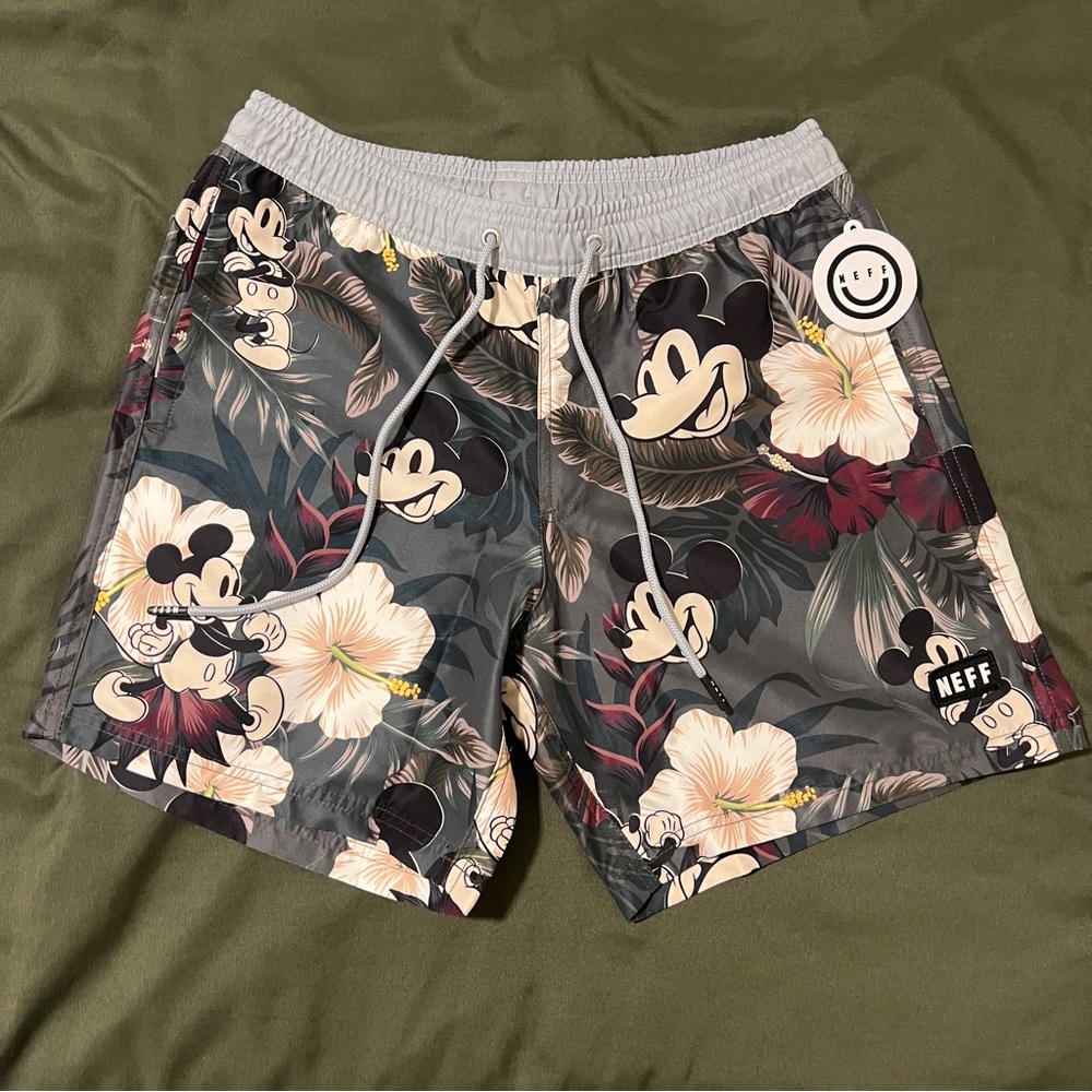 Disney X NEFF Mickey Mouse small swim trunks shorts